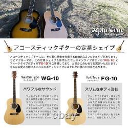 Sepia Crue Acoustic Guitar Beginner's Value Set Folk Guitar Type FG-10/CS Cherry