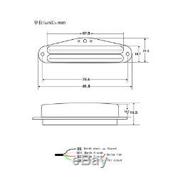 Set 3 OriPure Alnico 5 Hot Rail Pickups Humbuckers N/M/B for Strat SSS Guitar