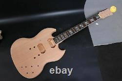Set Electric Guitar Kit Guitar Neck Body 22Fret 24.75 Inch SG Style Rosewood