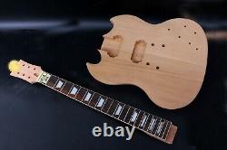 Set Mahogany Guitar Body+Neck Fit SG Style Electric Guitar Project unfinished