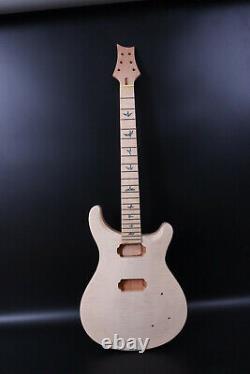 Set Mahogany Guitar Body+Neck Maple Fretboard color inlays Diy Electric Guitar