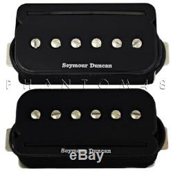 Seymour Duncan SHPR-1b&n P-Rails P-90 Bridge Neck Set Guitar Humbucker Pickup BL