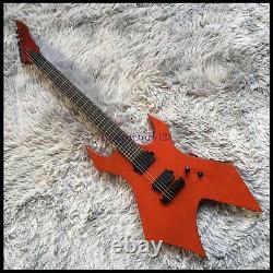 Solid Body BC Style Electric Guitar Rosewood Fretboard HH Pickup Metallic Orange