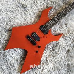 Solid Body BC Style Electric Guitar Rosewood Fretboard HH Pickup Metallic Orange