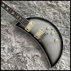 Solid Body Custom MS Electric Guitar Moon Rising Inlay Silverburst Free Shipping