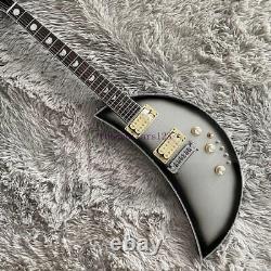 Solid Body Custom MS Electric Guitar Moon Rising Inlay Silverburst Free Shipping
