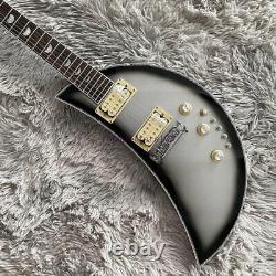 Solid Body Custom MS Electric Guitar Moon Rising Inlay Silverburst Free Shipping