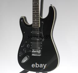 Solid Body Left-handed Electric Guitar ST Black Set In Rosewood Fretboard