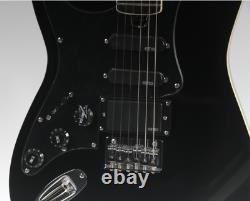 Solid Body ST Electric Guitar Left-handed Black Set In Rosewood Fretboard Guitar