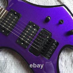 Solid Body Special BC Electric Guitar Spider Inlay FR Bridge Purple Free Ship