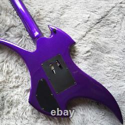 Solid Body Special BC Electric Guitar Spider Inlay FR Bridge Purple Free Ship