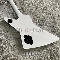 Solid Body White EX Electric Guitar T-O-M Bridge Set In Joint Fast Ship