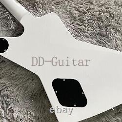 Solid Body White EX Electric Guitar T-O-M Bridge Set In Joint Fast Ship