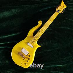 Solid Body Yellow Cloud Electric Guitar Dot Inaly Gold Hardware Free Shipping