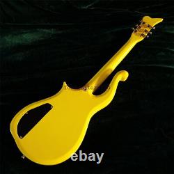 Solid Body Yellow Cloud Electric Guitar Dot Inaly Gold Hardware Free Shipping