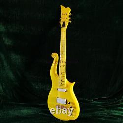Solid Body Yellow Cloud Electric Guitar Dot Inaly Gold Hardware Free Shipping