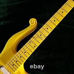 Solid Body Yellow Cloud Electric Guitar Dot Inaly Gold Hardware Free Shipping