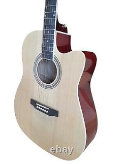 Spear & Shield Acoustic Guitar for Beginner Adult Natural 41 with Full Package