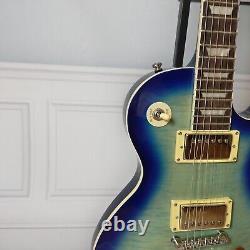 Special Blue Burst Electric Guitar Set in Joint Solid Type 6 String Chrome Part