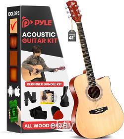 Steel String Acoustic Guitar Kit, 4/4 Full Size Cutaway All-Wood Guitarra Acusti