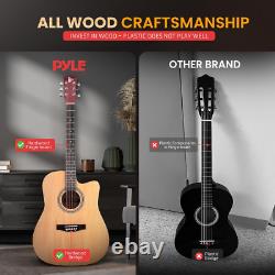 Steel String Acoustic Guitar Kit, 4/4 Full Size Cutaway All-Wood Guitarra Acusti