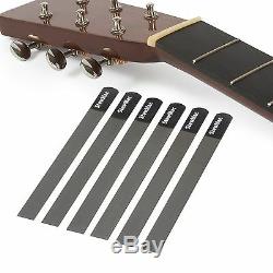 StewMac Nut Slotting Files for Acoustic Guitar-Set of 6 For Light/Medium Strings