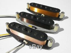 Stratocaster Guitar Pickups SET HandWound David Gilmour Black Strat Clones