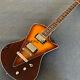 Sunburst Special Shape Electric Guitar Mahogany Body With Flame Maple Top 22f