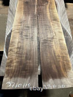 Super fiddleback figured walnut tonewood guitar luthier set back sides