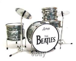 THE BEATLES NEW miniature replica instrument drum 15 cm guitar bass mic amp set