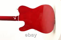 TL Electric Guitar F Hole Semi Hollow Body Gold Hardware Set In Joint Red Color