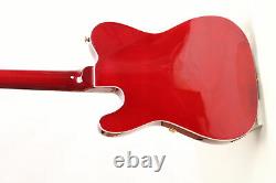 TL Electric Guitar F Hole Semi Hollow Body Gold Hardware Set In Joint Red Color