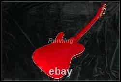 TL Electric Guitar F Hole Semi Hollow Body Gold Hardware Set In Joint Red Color