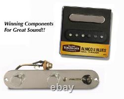 Telecaster Pickups & Harness Set-Tonerider-Vintage-Alnico II Blues TRT3