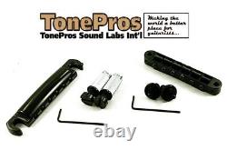 Tone Pros Nashville style Bridge/Tailpiece Set LPM04/B Black Finish