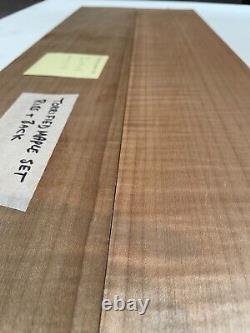 Torrified Maple Guitar Golden Honey Colored Back and Side Set Luthier Tonewood