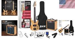 Ultimate Kids' Beginner Electric Guitar Set with Amp & Accessories in Natural