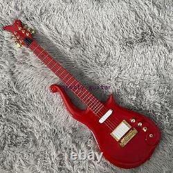Unbranded Red Prince Electric Guitar Gold Hardware SH Pickups Set In Joint