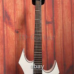 Unbranded White Warlock Extreme Electric Guitar HH Pickups Spider Inlay