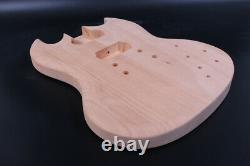 Unfinished Electric Guitar Body Mahogany wood Set in SG Style HH Double Cut