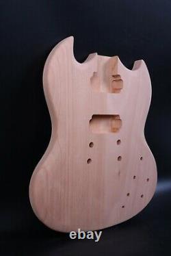 Unfinished Electric Guitar Body Mahogany wood Set in SG Style HH Double Cut