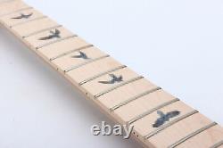 Unfinished Electric Guitar Kit 22 Fret 24.75 Inch Mahopany Body Maple Fretboard