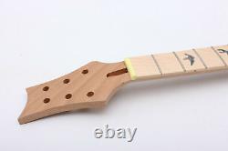 Unfinished Electric Guitar Kit 22 Fret 24.75 Inch Mahopany Body Maple Fretboard