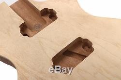 Unfinished Guitar Body Mahogany Maple Cap DIY Electric Guitar set in #US