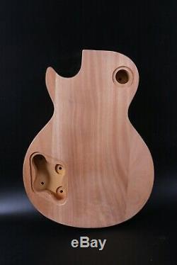Unfinished Guitar body Set In DIY electric guitar Mahogany Maple Cap LP Style