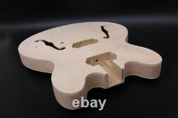 Unfinished Set Electric Guitar Simi-Hollow Body+Neck Diy Guitar Project