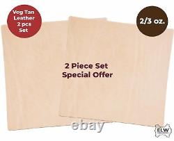 Veg Tan Tooling Leather 2/3 oz (. 8-1.2mm) 2 Piece Special Price