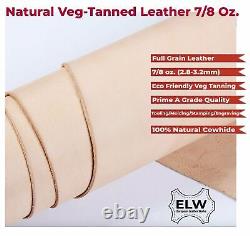 Veg Tan Tooling Leather 7/8 oz (2.8-3.2mm) 2 Piece Special Price