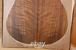 Very curly black walnut tonewood guitar luthier set back and sides