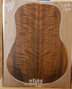 Very curly black walnut tonewood guitar luthier set back and sides